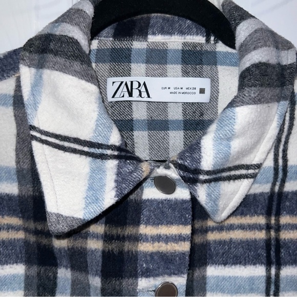 ZARA plaid cropped shacket - Picture 3 of 5